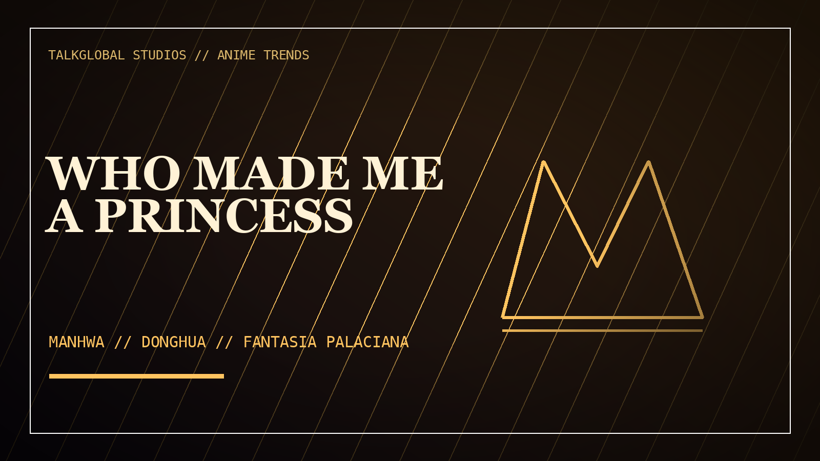 Composição editorial fiel de Who Made Me a Princess com fantasia palaciana, tons dourados e estética de manhwa, sem personagem inventado.