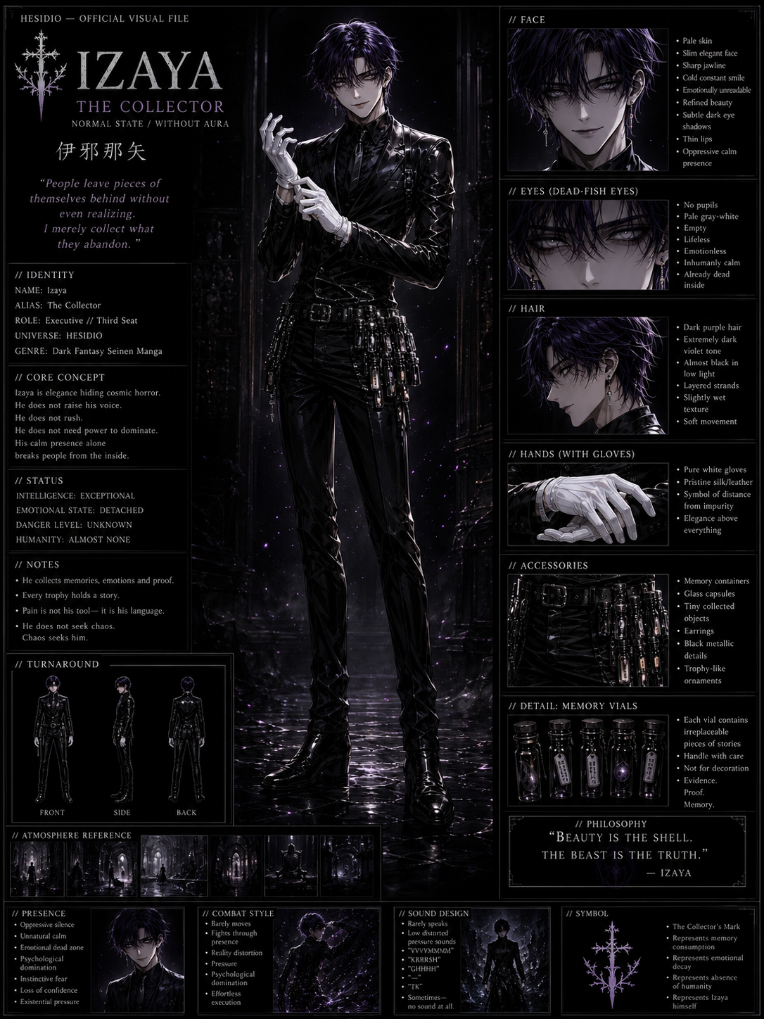 Izaya em arte oficial de HESIDIO.